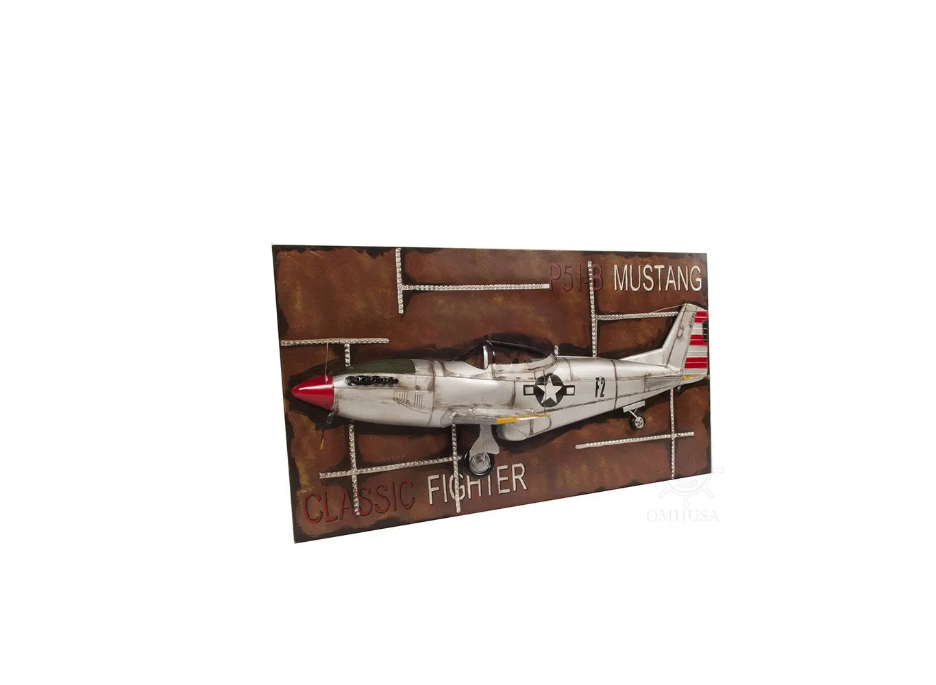 1943 Mustang P-51 Fighter 3D Model Painting Frame