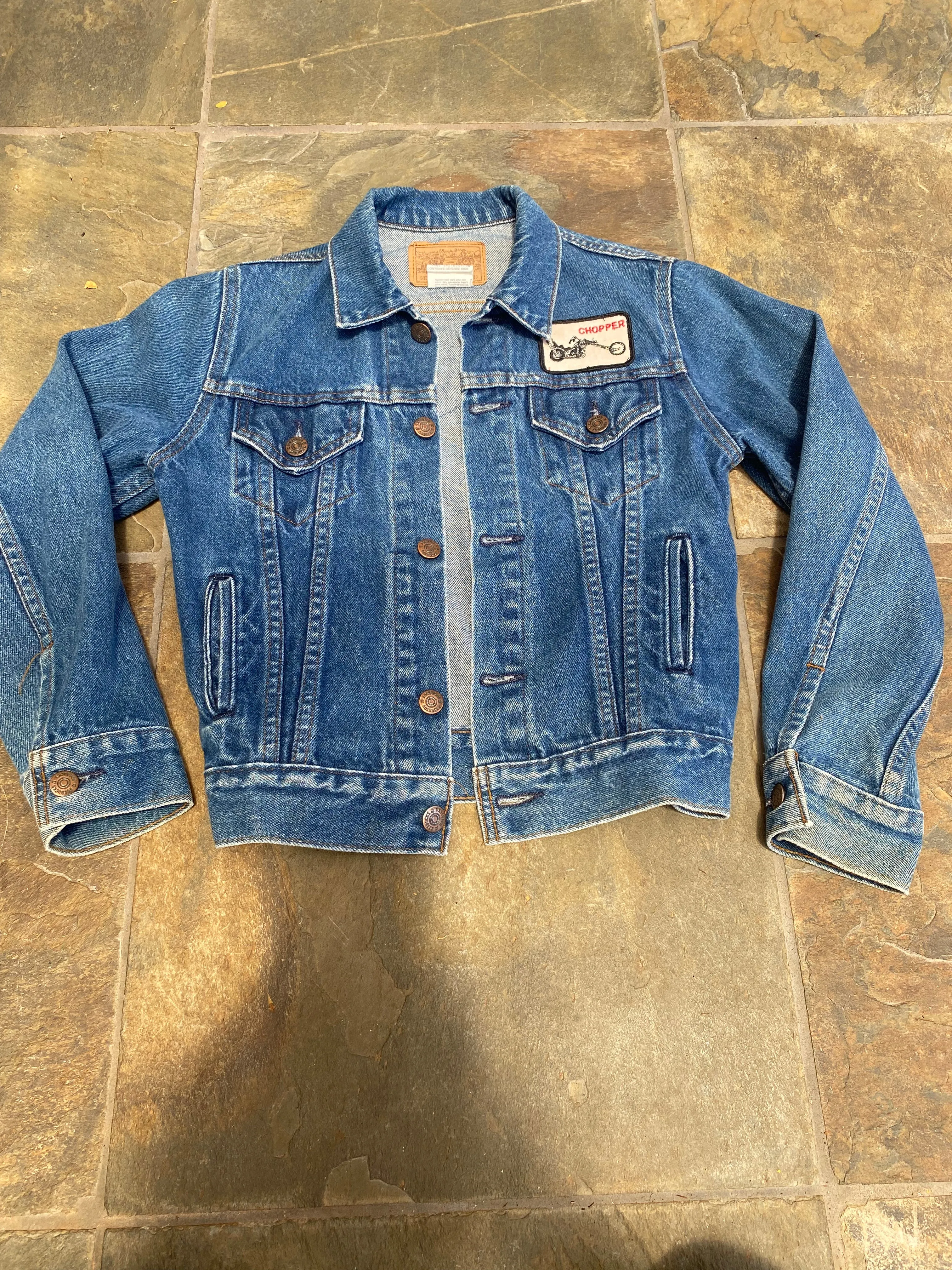 1970s Harley Davidson Roebucks Denim Jacket XS S