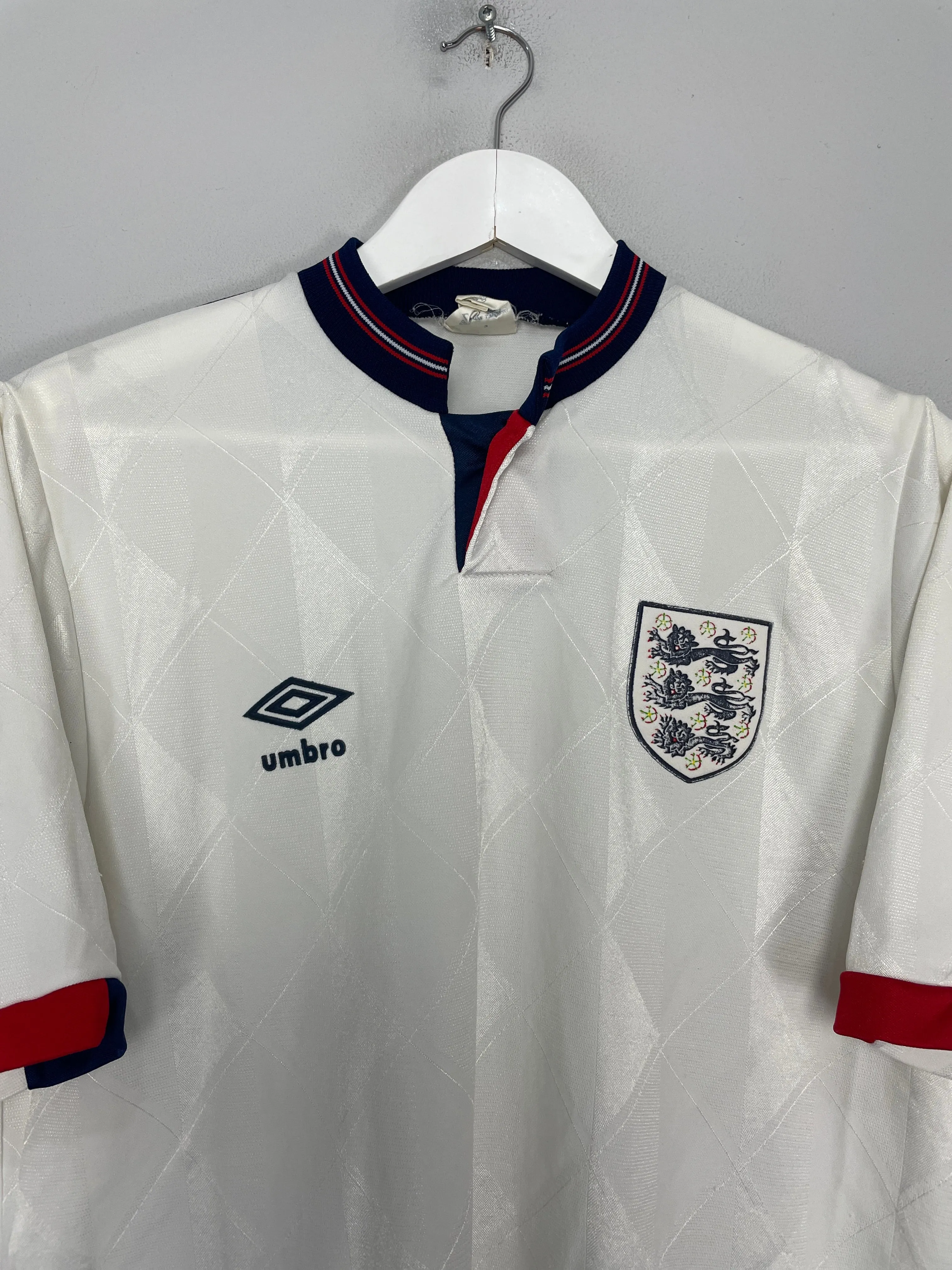 1987/90 ENGLAND HOME SHIRT (M) UMBRO