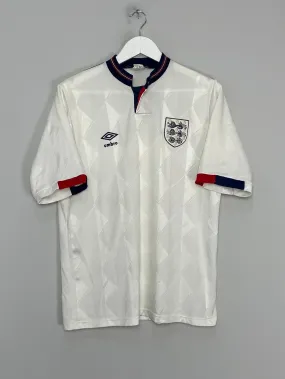 1987/90 ENGLAND HOME SHIRT (M) UMBRO