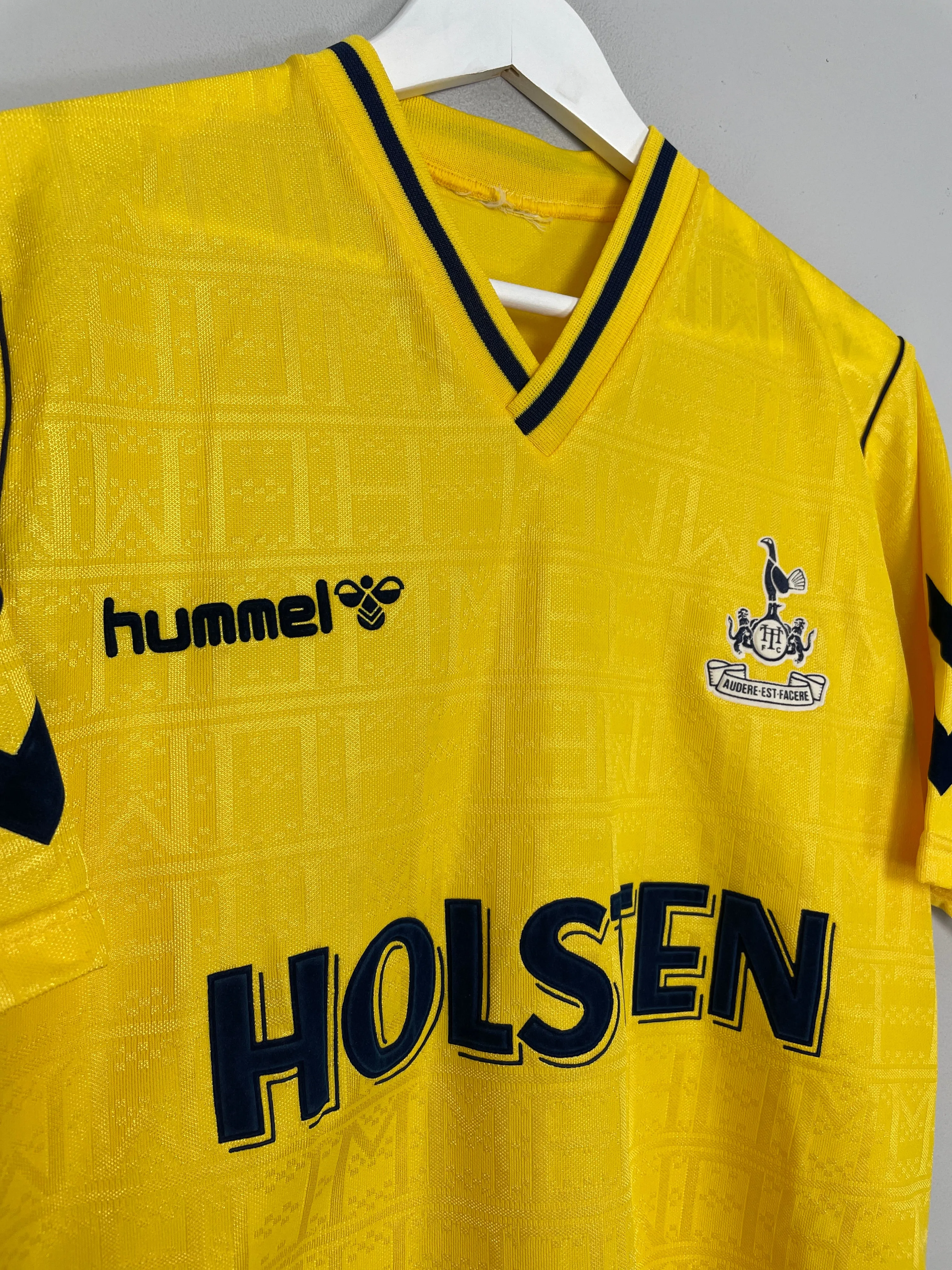 1988/91 TOTTENHAM HOTSPUR AWAY SHIRT (M) HUMMEL