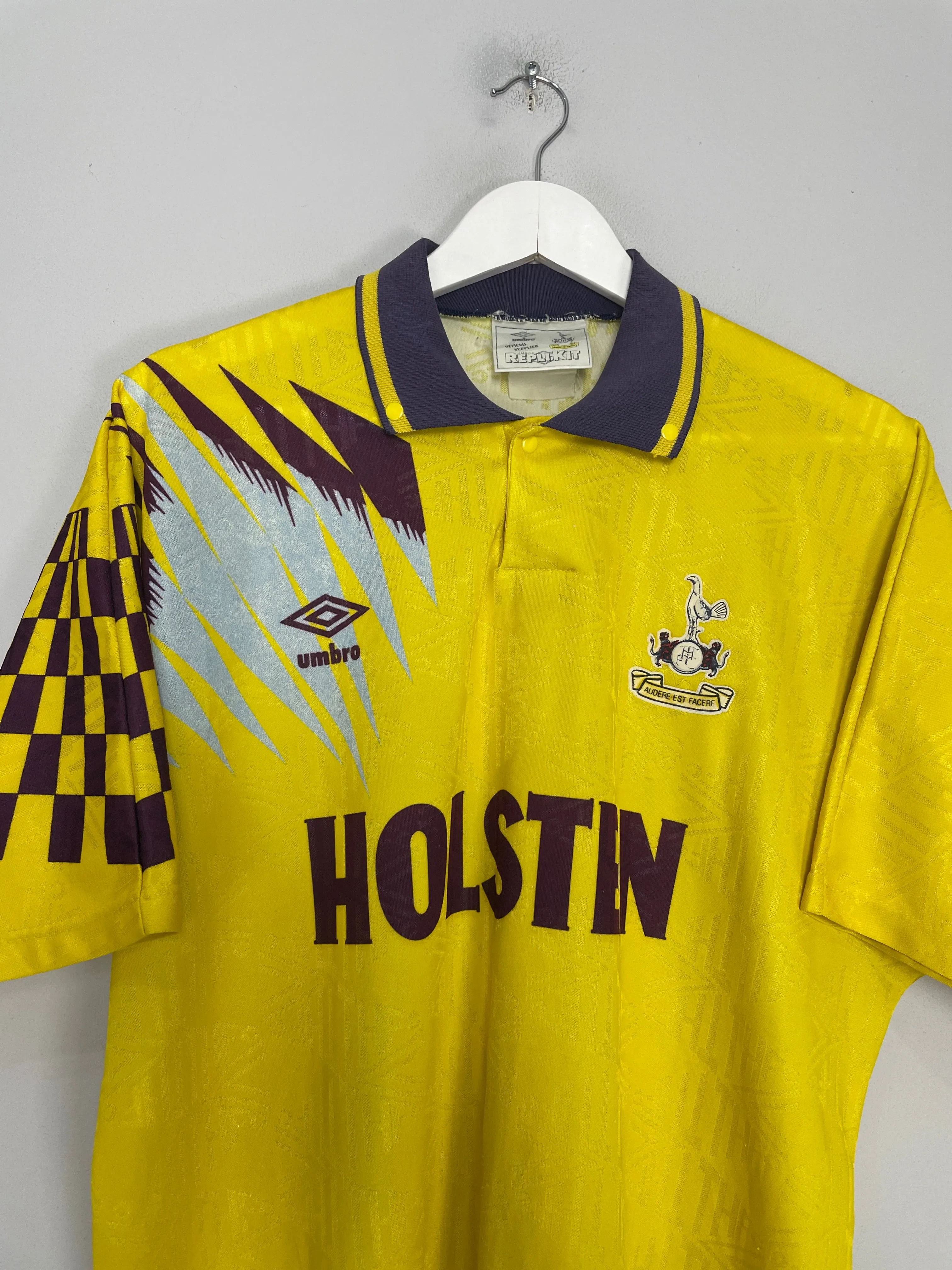 1991/95 TOTTENHAM AWAY SHIRT (XL) UMBRO