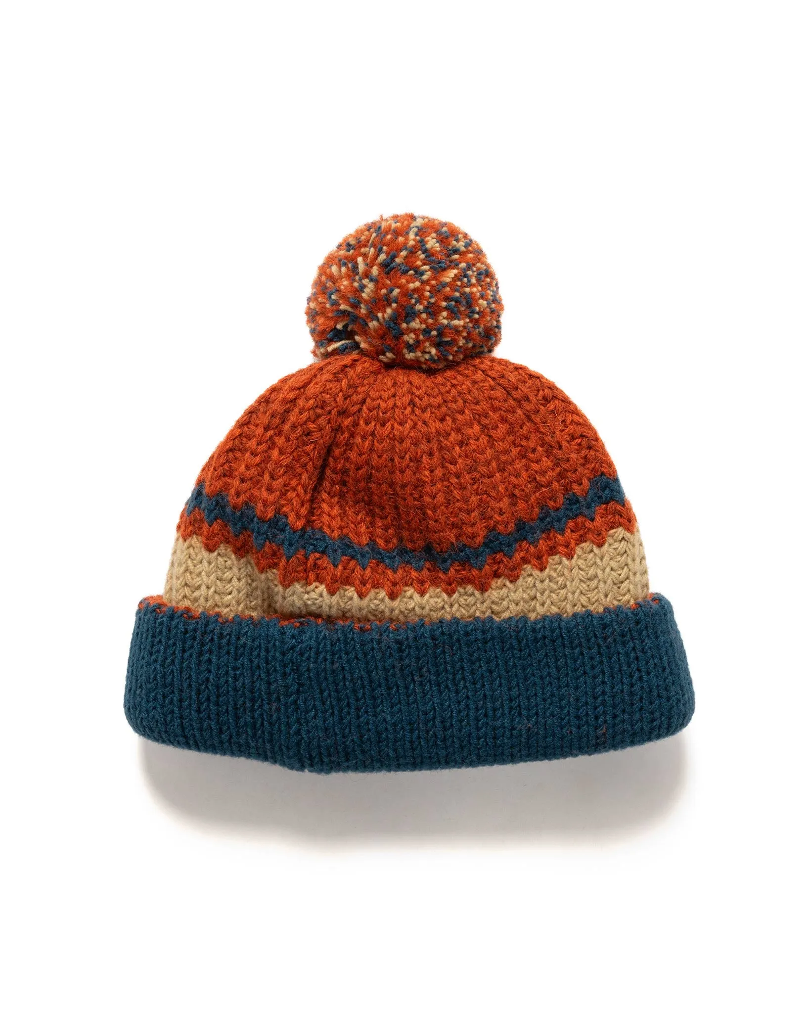 3G Wool Cable Knit Cap Orange