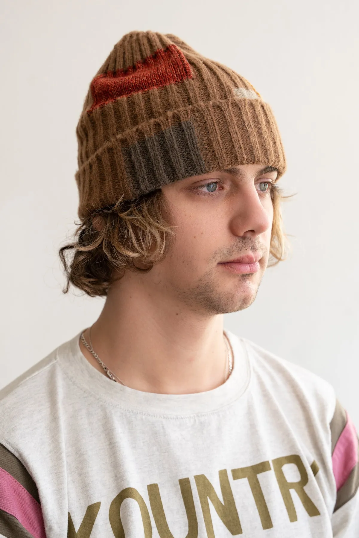 5G Wool TUGIHAGI Knit Cap - Brown