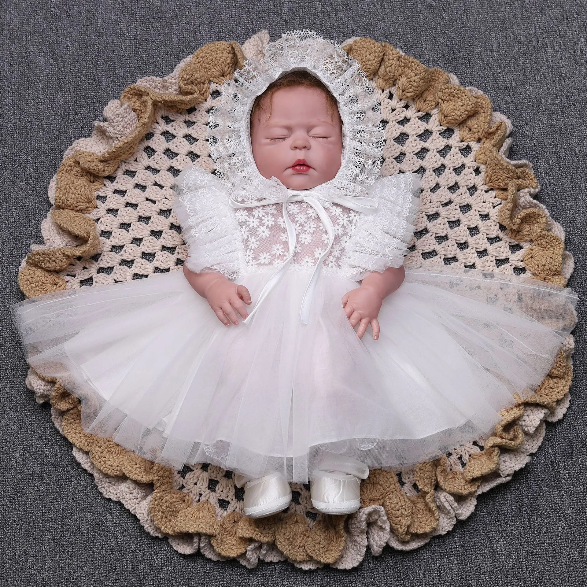 766 Summer Lightweight Breathable Baby Princess Dress Baby Full Moon Dress Girl Baby Little Daisy Embroidered Dress