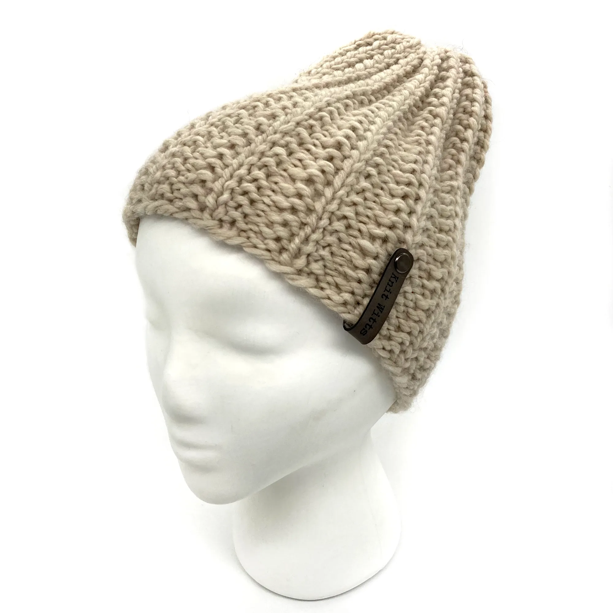 Adult Knit Beanie | Wine | Slouchy or Watchman cap | Knit Witts Global