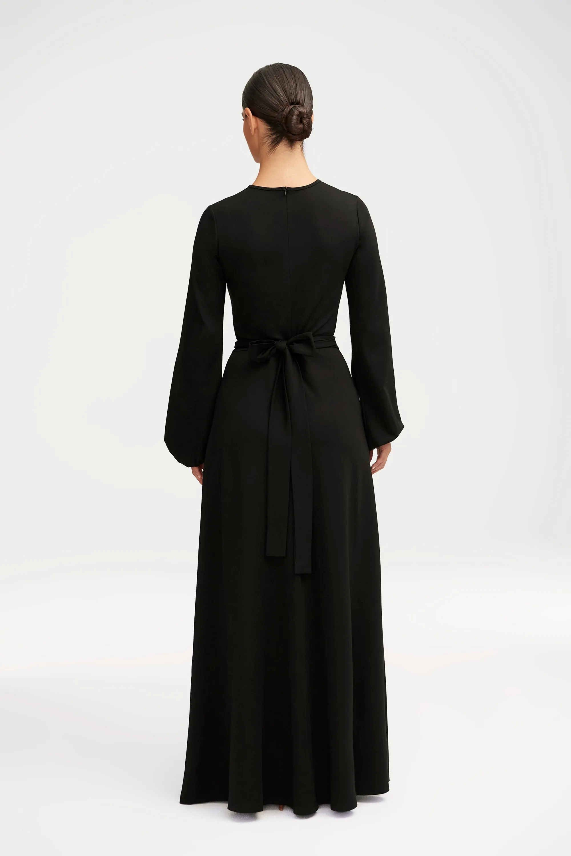 Alice Jersey Tie Waist Maxi Dress - Black