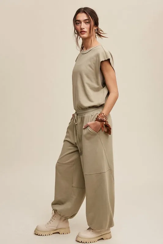 Athleisure French Terry Jumpsuit