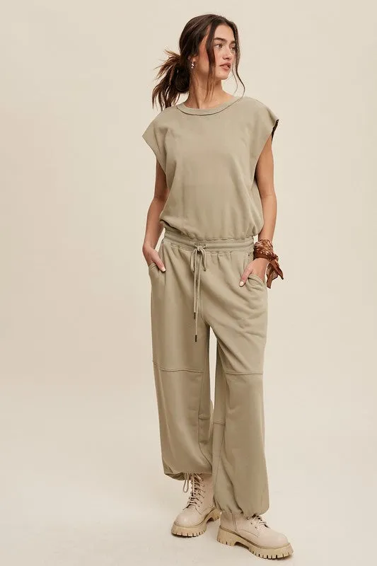 Athleisure French Terry Jumpsuit