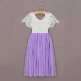 Baby Bohemian Flutter Dress - Lilac