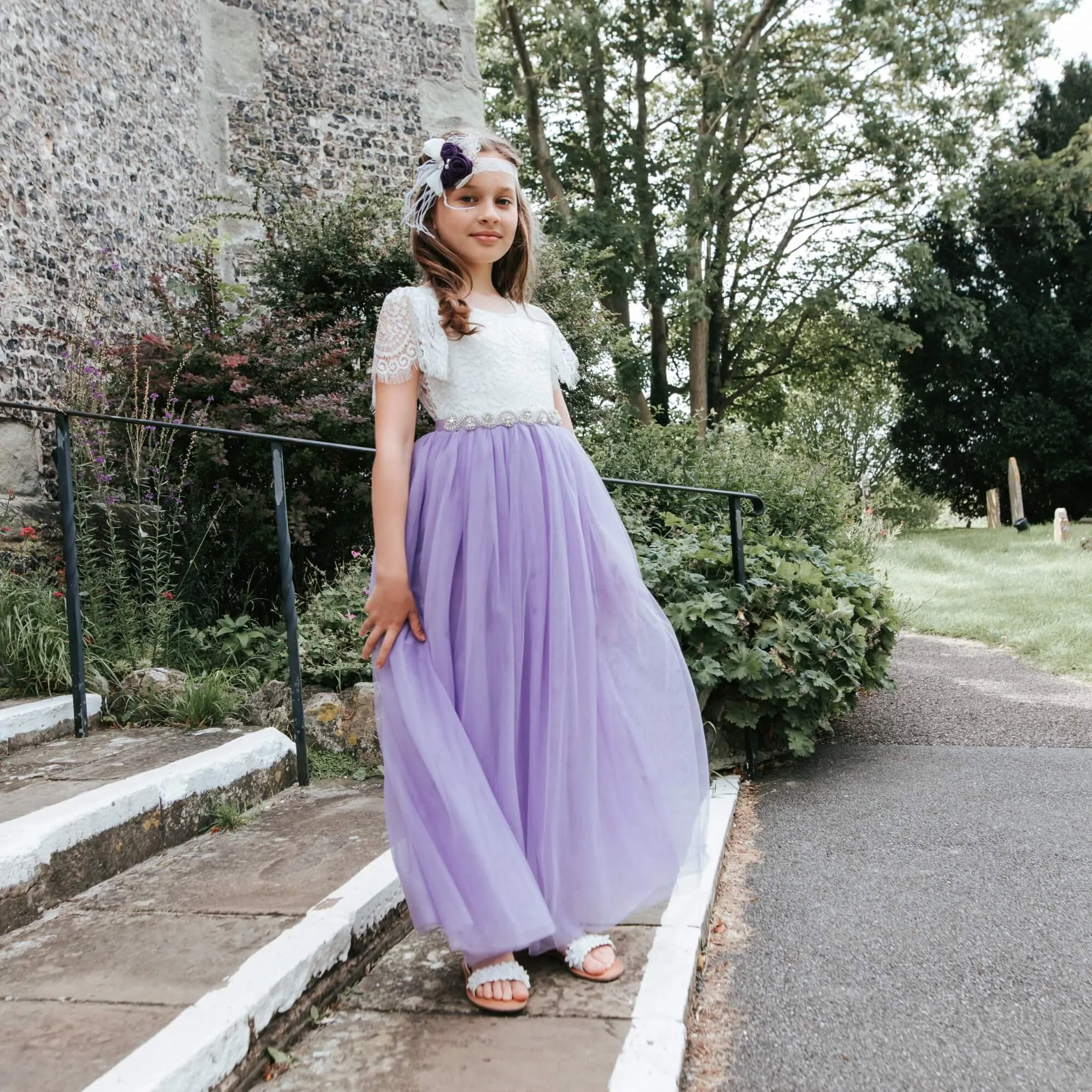 Baby Bohemian Flutter Dress - Lilac