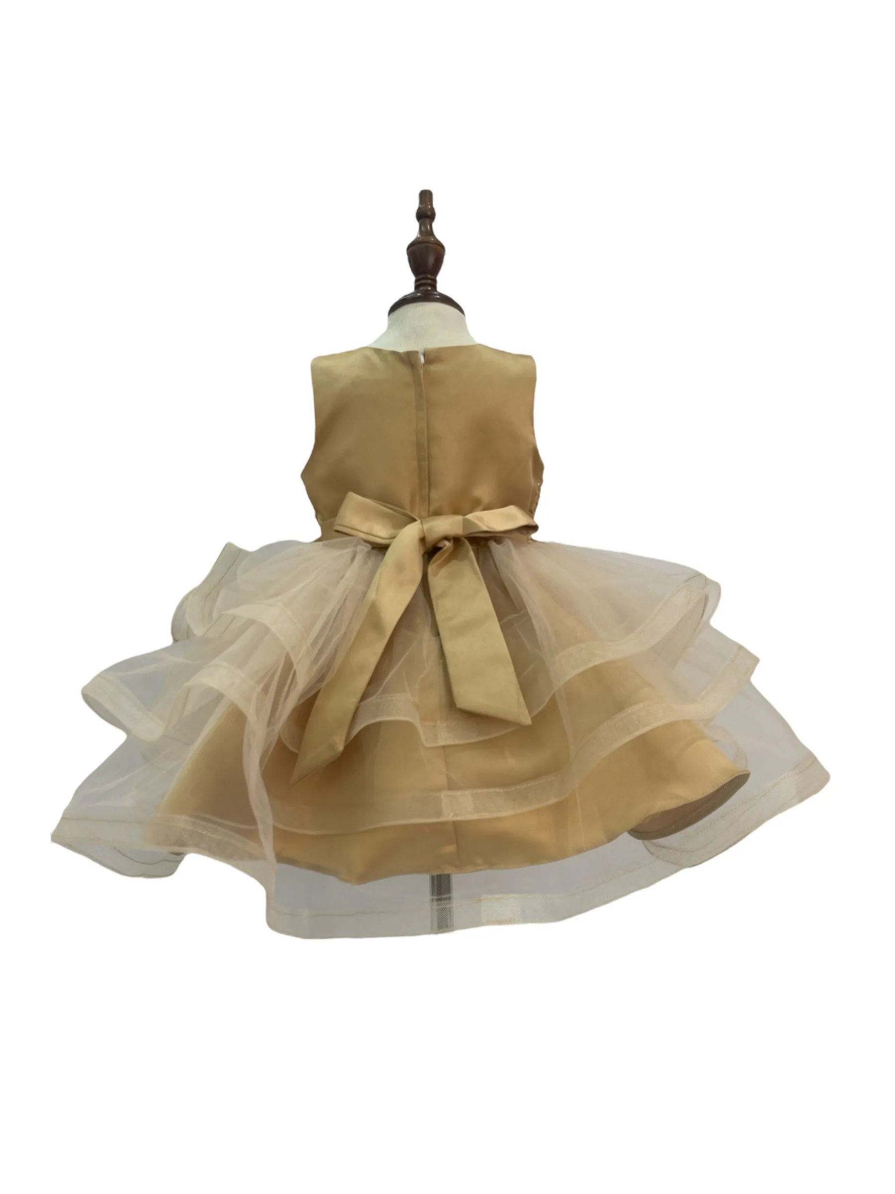 Baby Girls Butterfly Sequin Tulle Layered Skirt Flower Girl Dress 3-24M