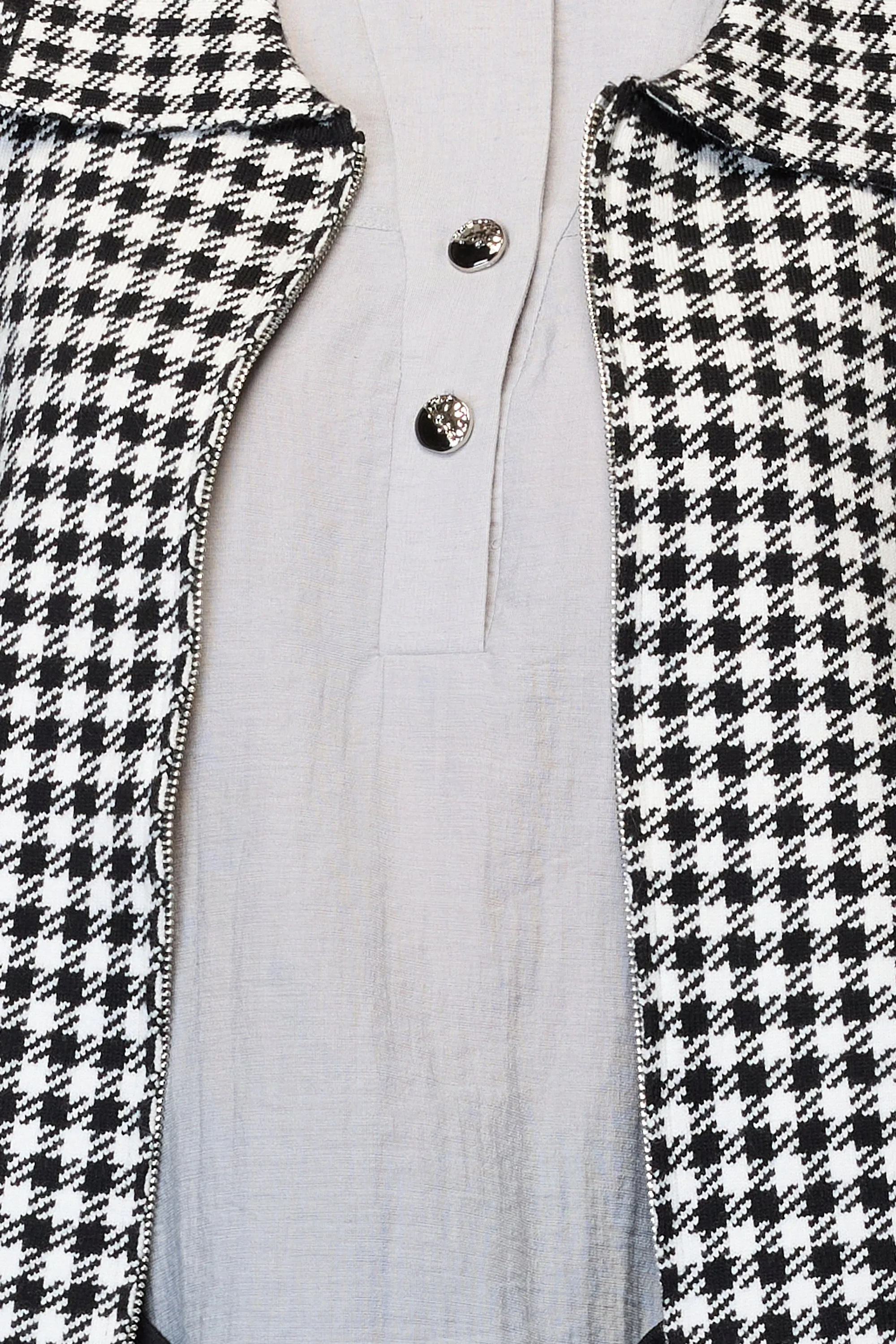 Black and white checkered  jacket