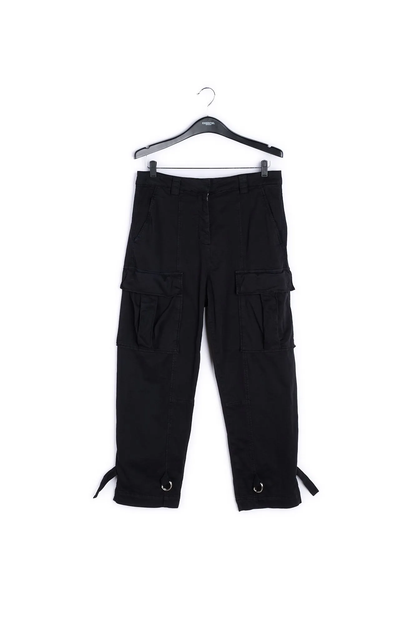 Black cargo trousers