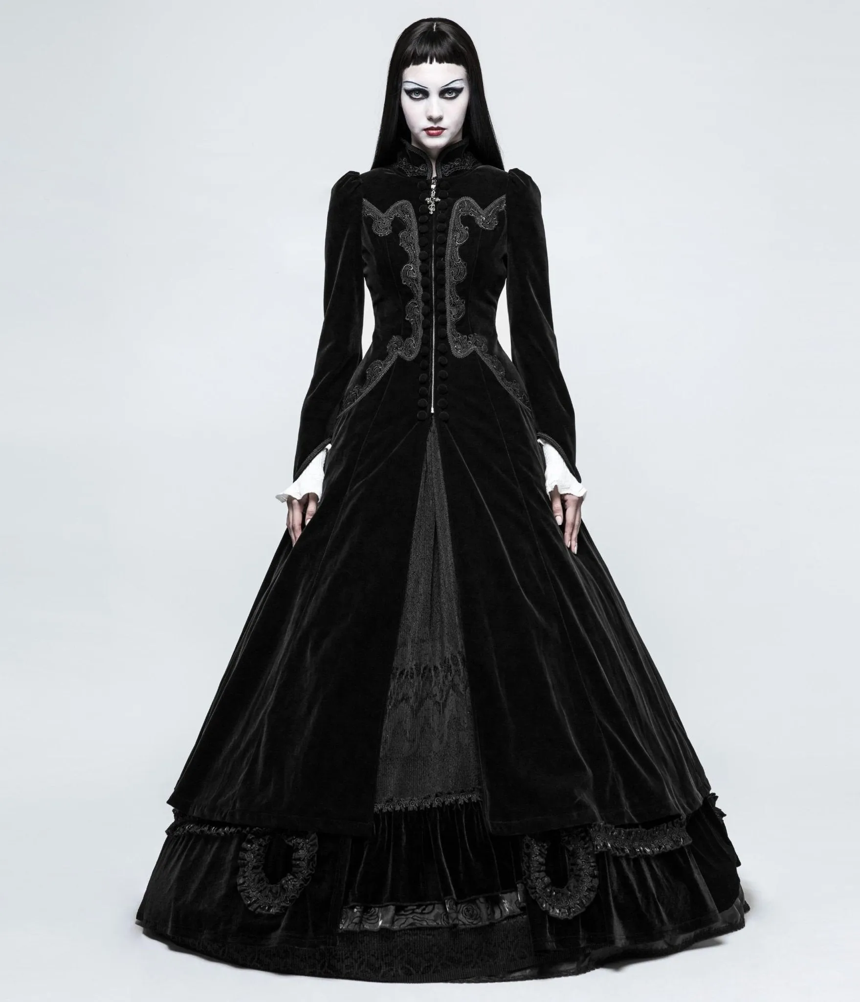 Black Gothic Palace Swallow Tail Jacket