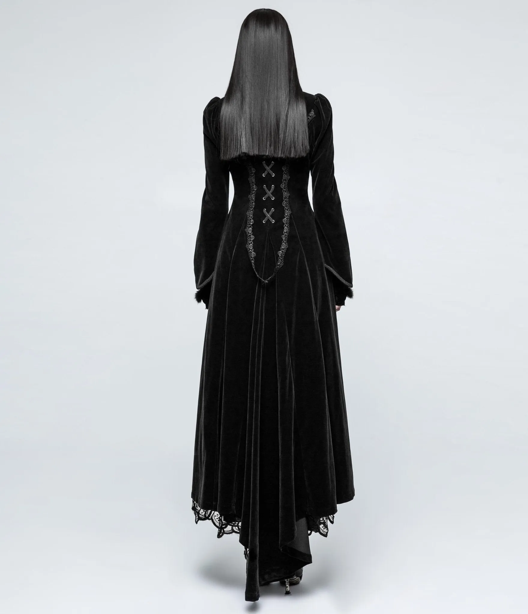 Black Gothic Palace Swallow Tail Jacket