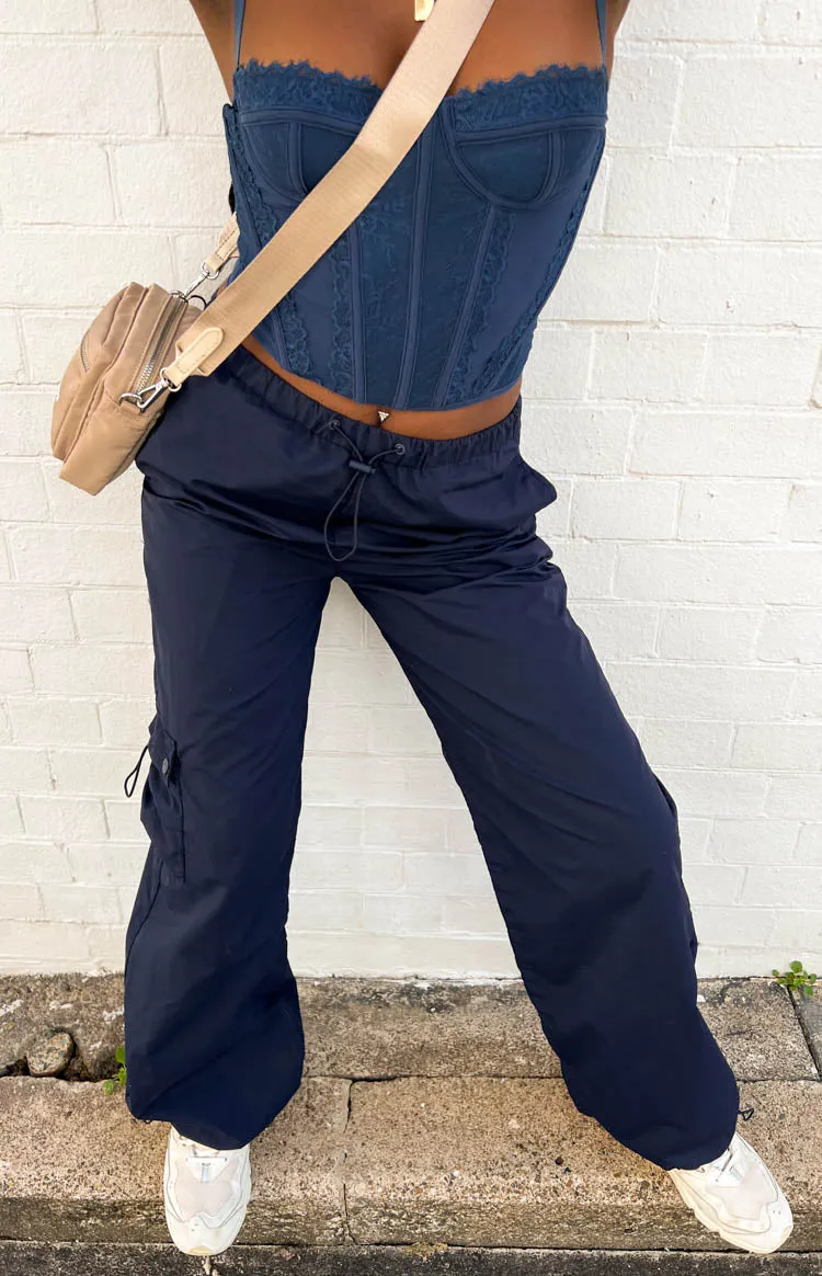 Bronx Navy Drawcord Cargo Pants