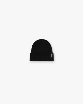 Cable Knit Beanie - Jet Black