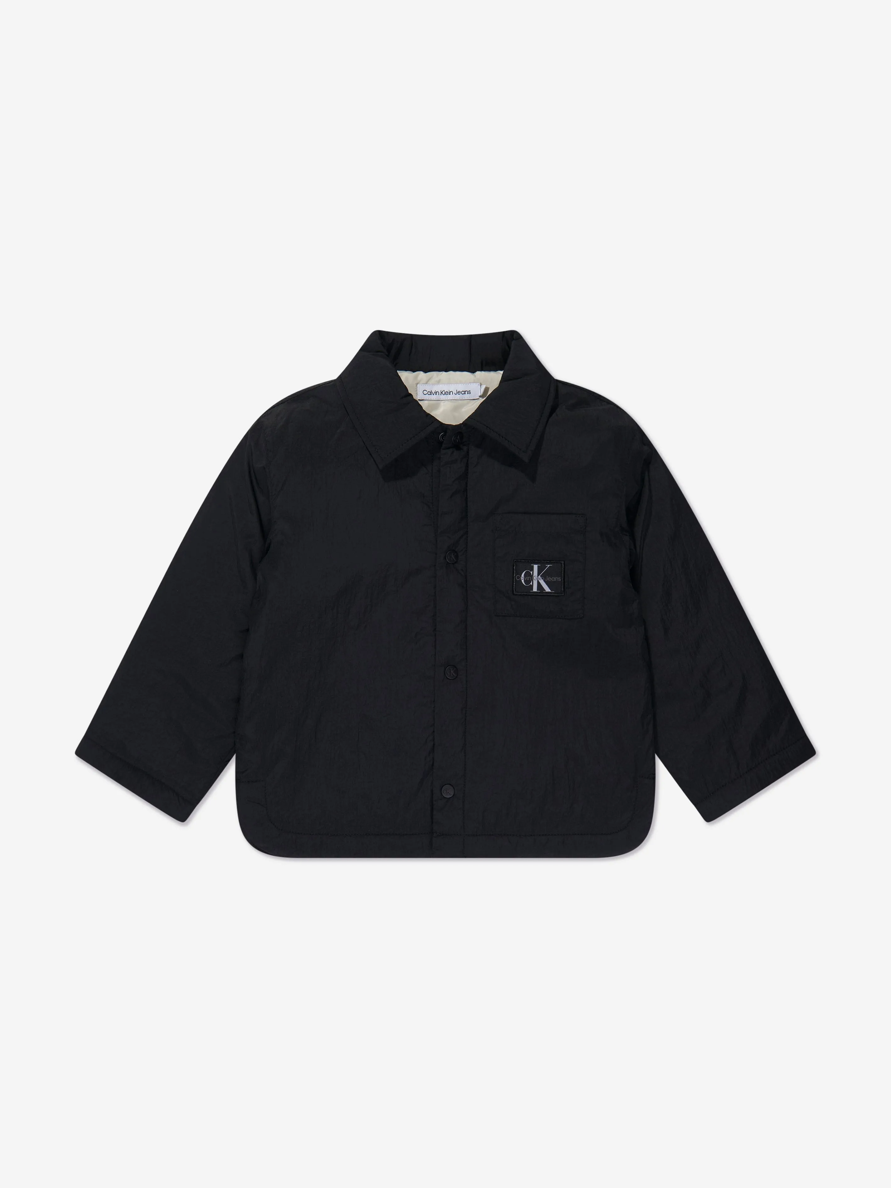 Calvin Klein Baby Padded Coach Jacket in Black