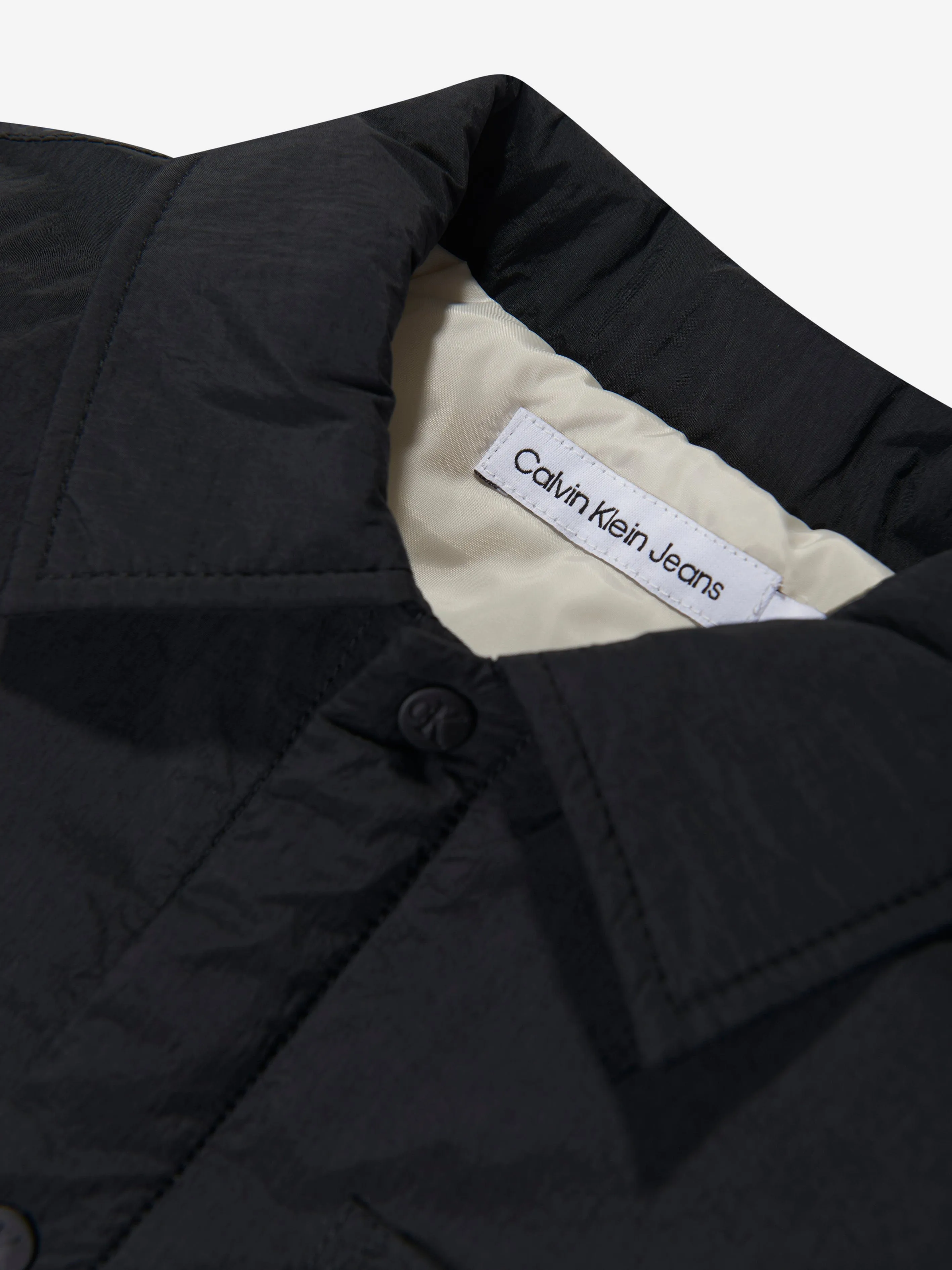 Calvin Klein Baby Padded Coach Jacket in Black