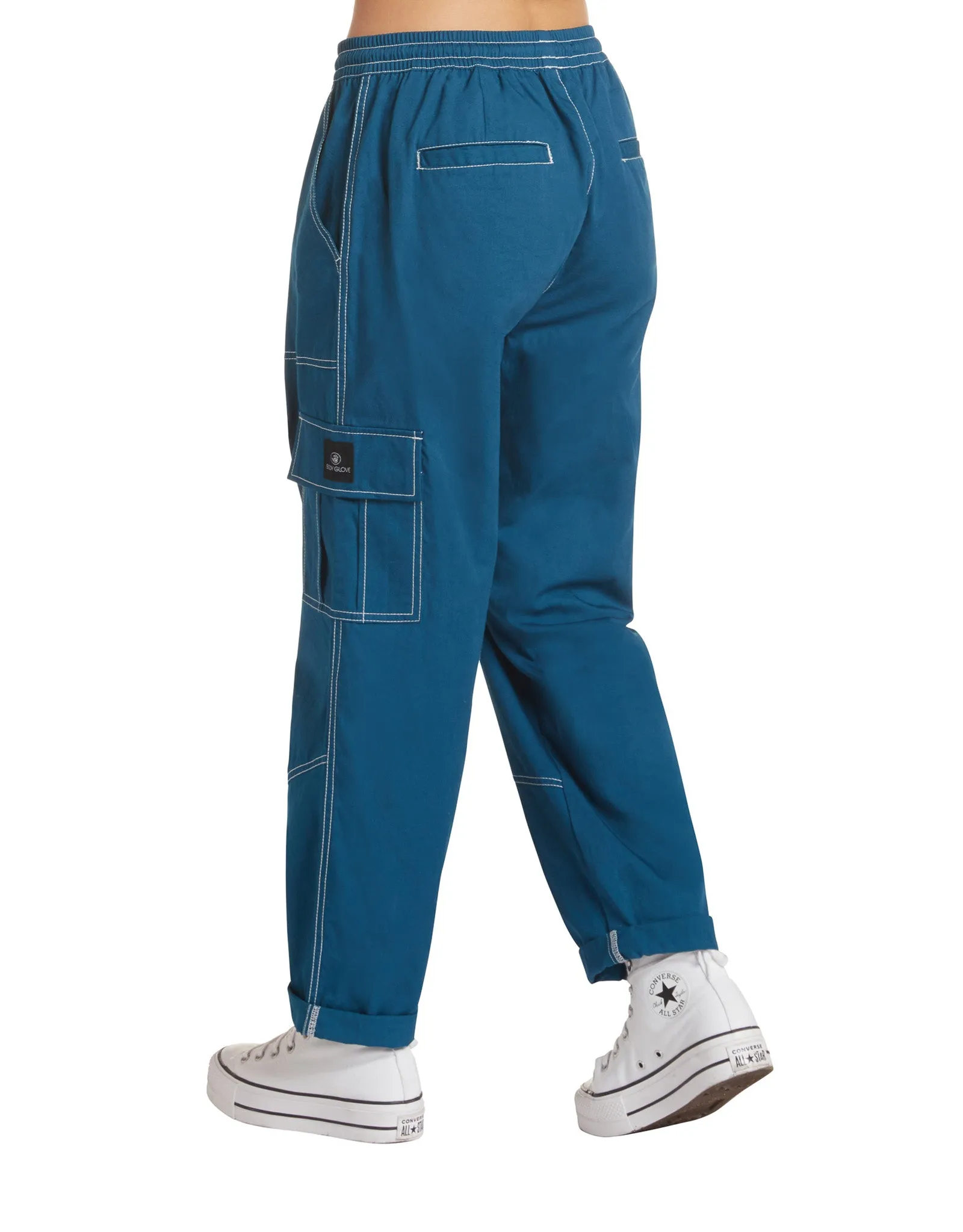 Camelia Mid-Rise Cargo Pants - Navy