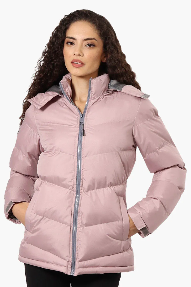 Canada Weather Gear Solid Bubble Bomber Jacket - Pink