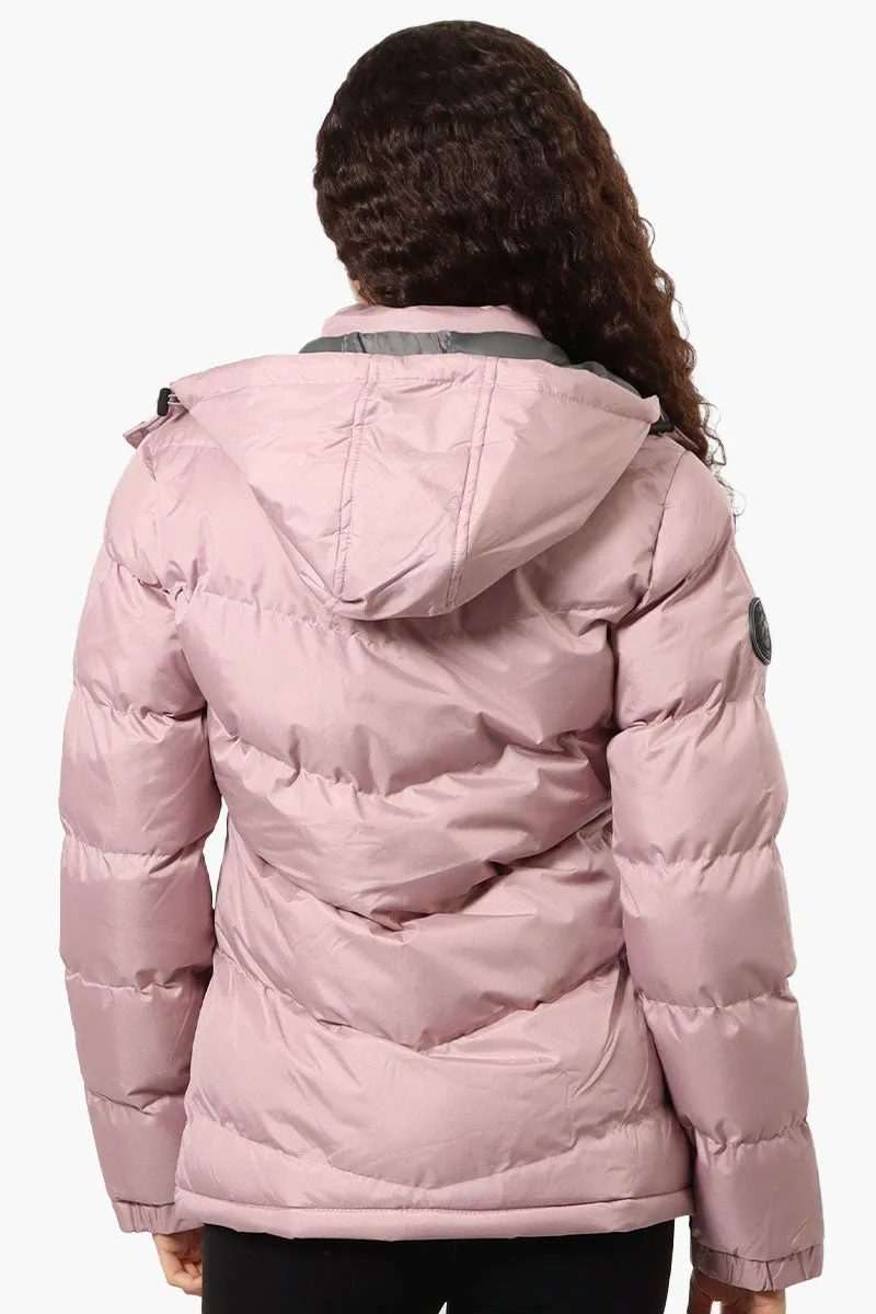 Canada Weather Gear Solid Bubble Bomber Jacket - Pink