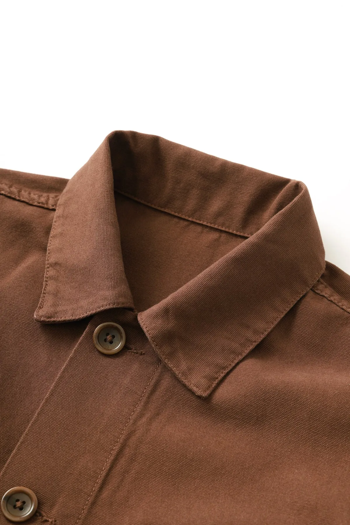 Canvas Coverall Jacket in Brown