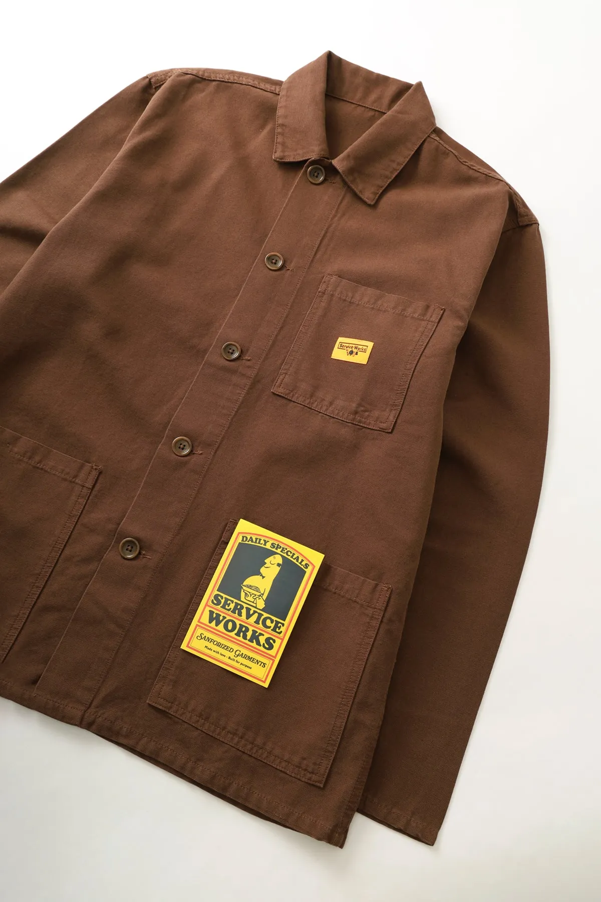 Canvas Coverall Jacket in Brown