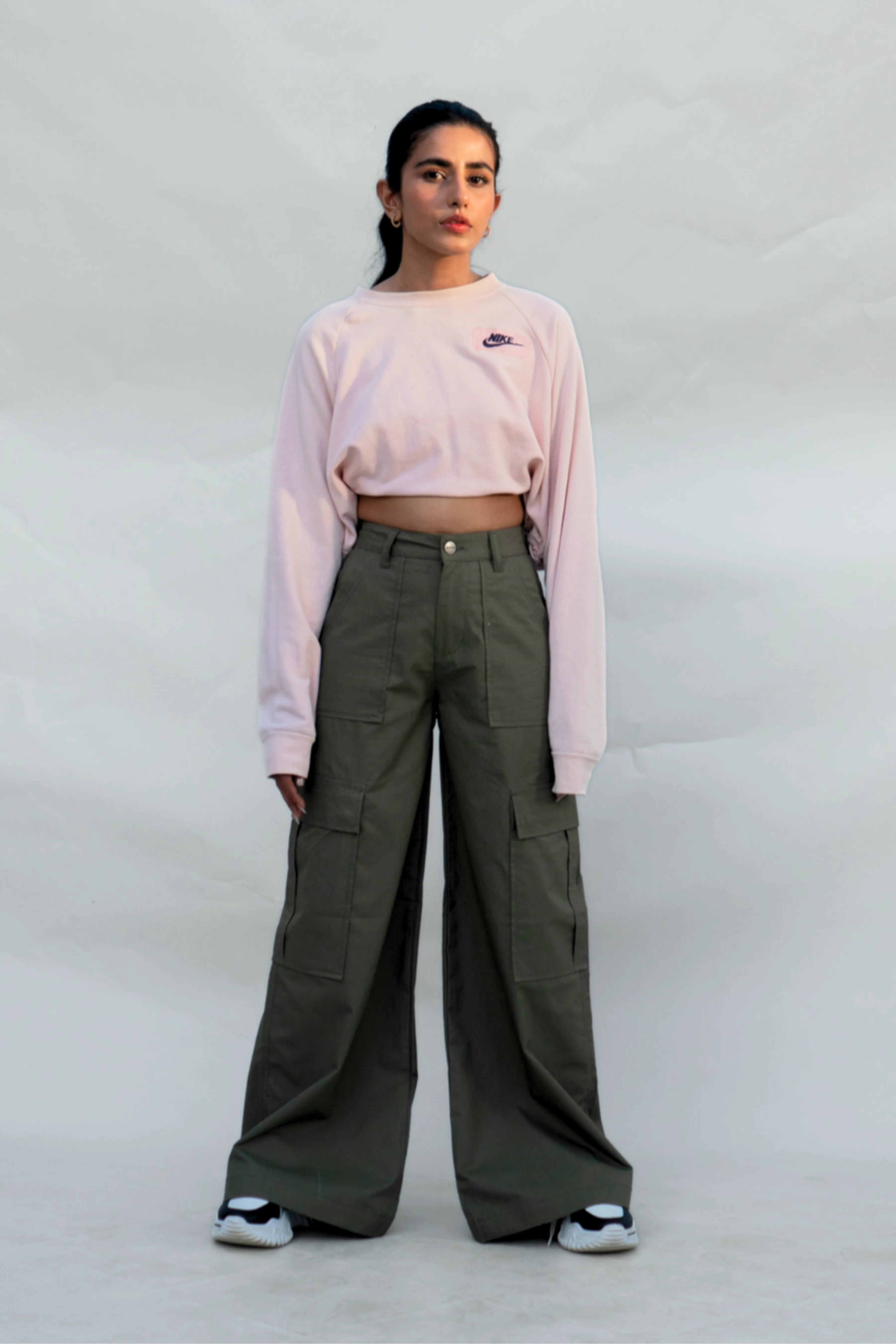 Cargo Super Wide Leg Khaki