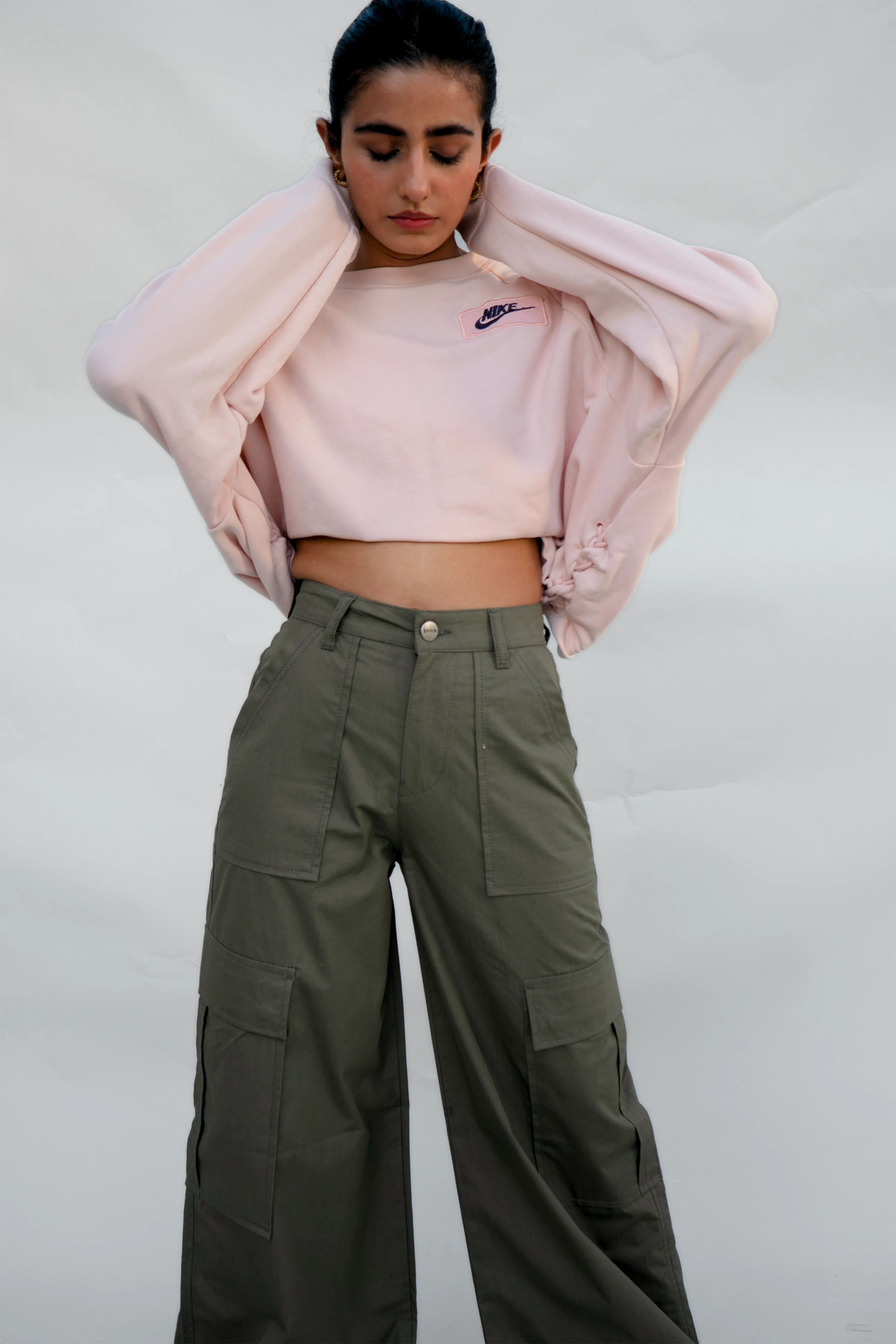 Cargo Super Wide Leg Khaki