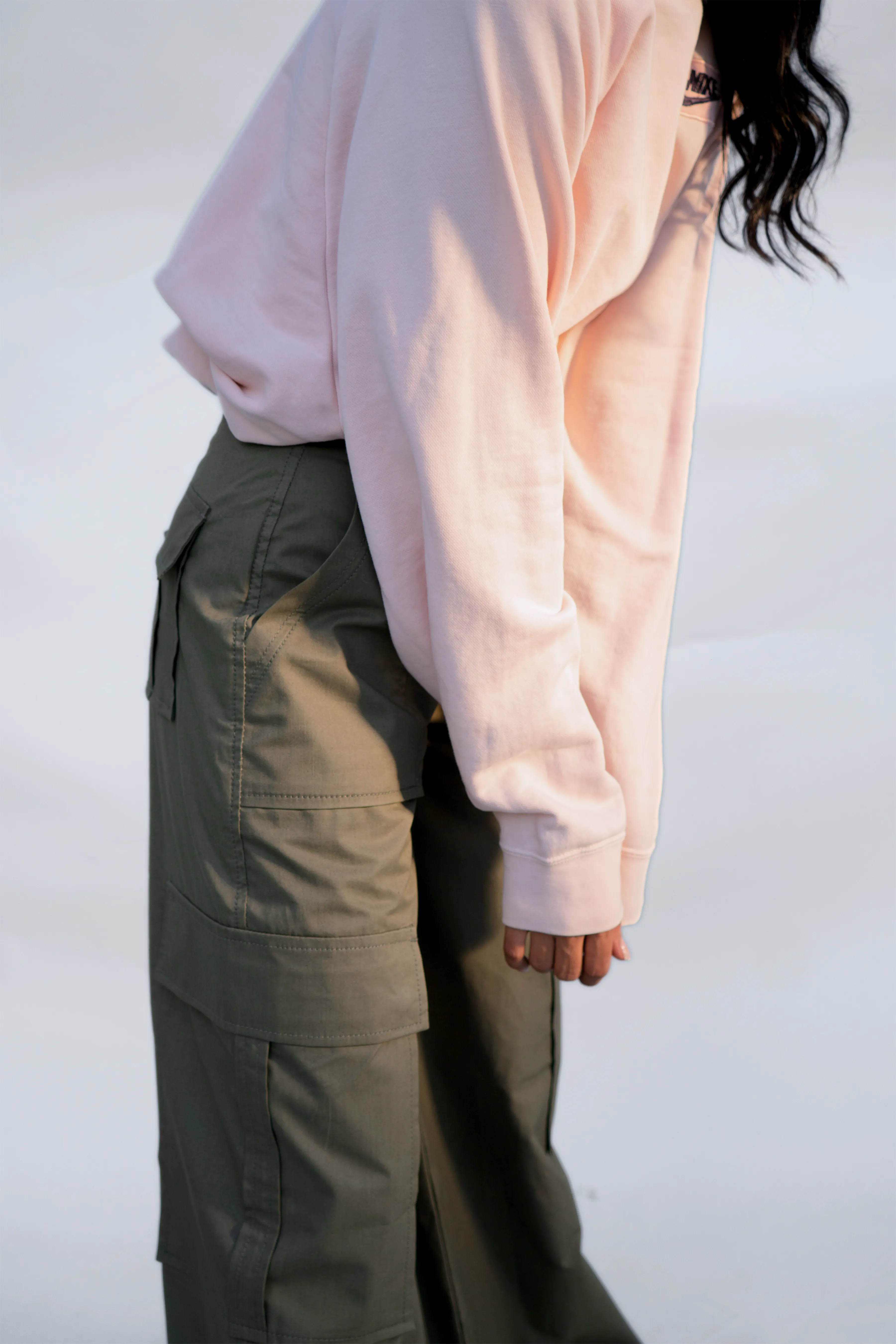 Cargo Super Wide Leg Khaki