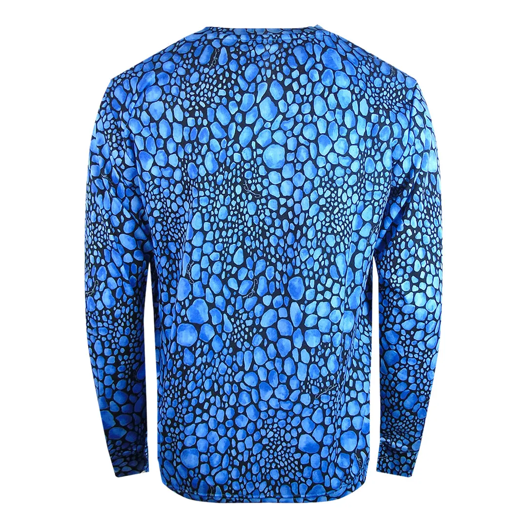 Cavalli Class Leopard Print Blue Sweatshirt