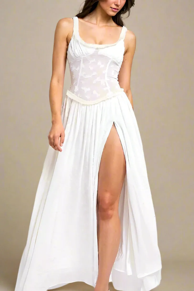 Collins Bodycon Maxi Dress - Pearl White