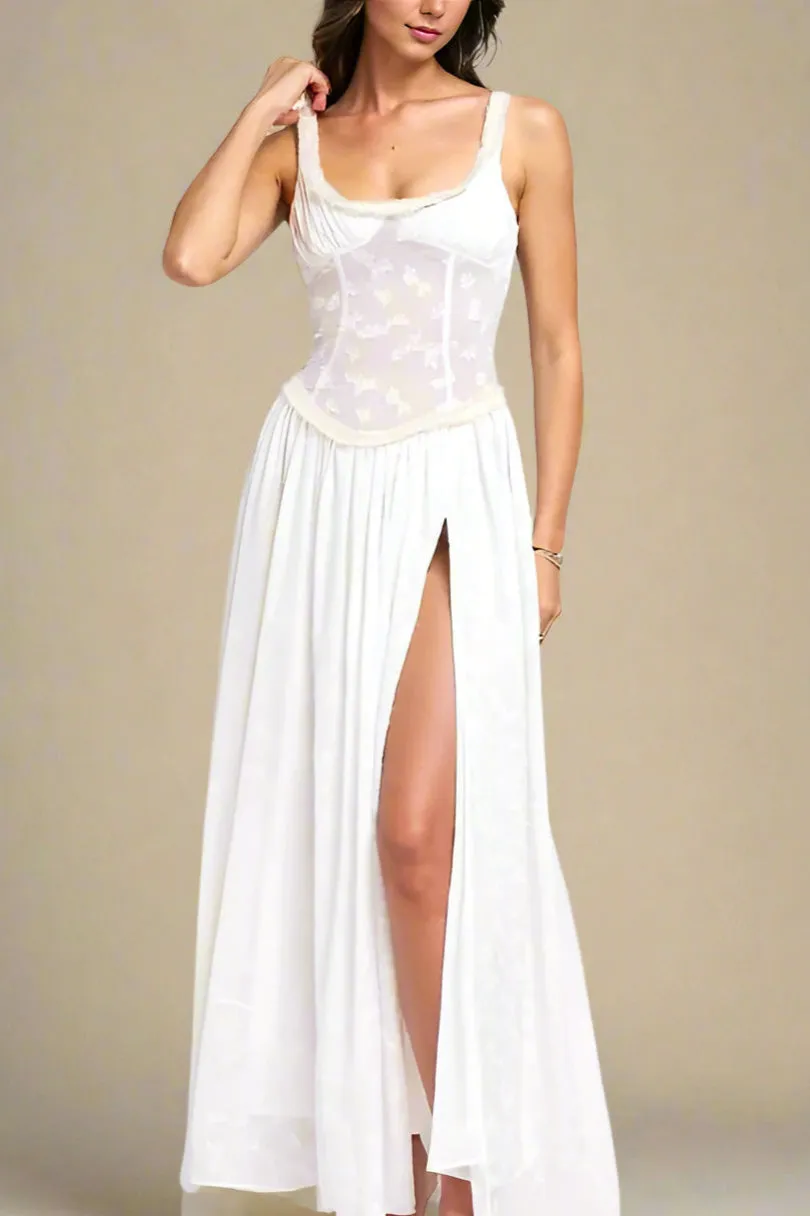 Collins Bodycon Maxi Dress - Pearl White