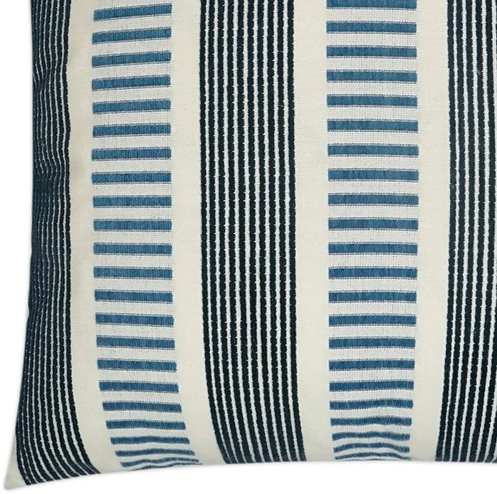 Contempo Neutrals Outdoor Pillows/Compound Stripes Indigo