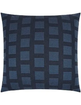 Contempo Neutrals Outdoor Pillows/Indigo Squared