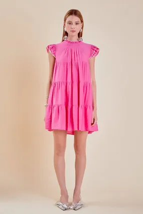 Contrast Merrow Babydoll Dress