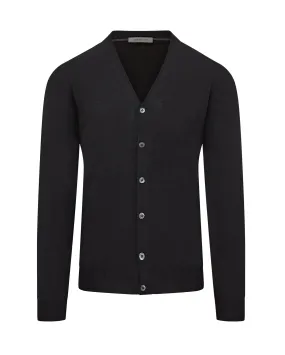 Corneliani Extra Fine Merino Cardigan (Black)