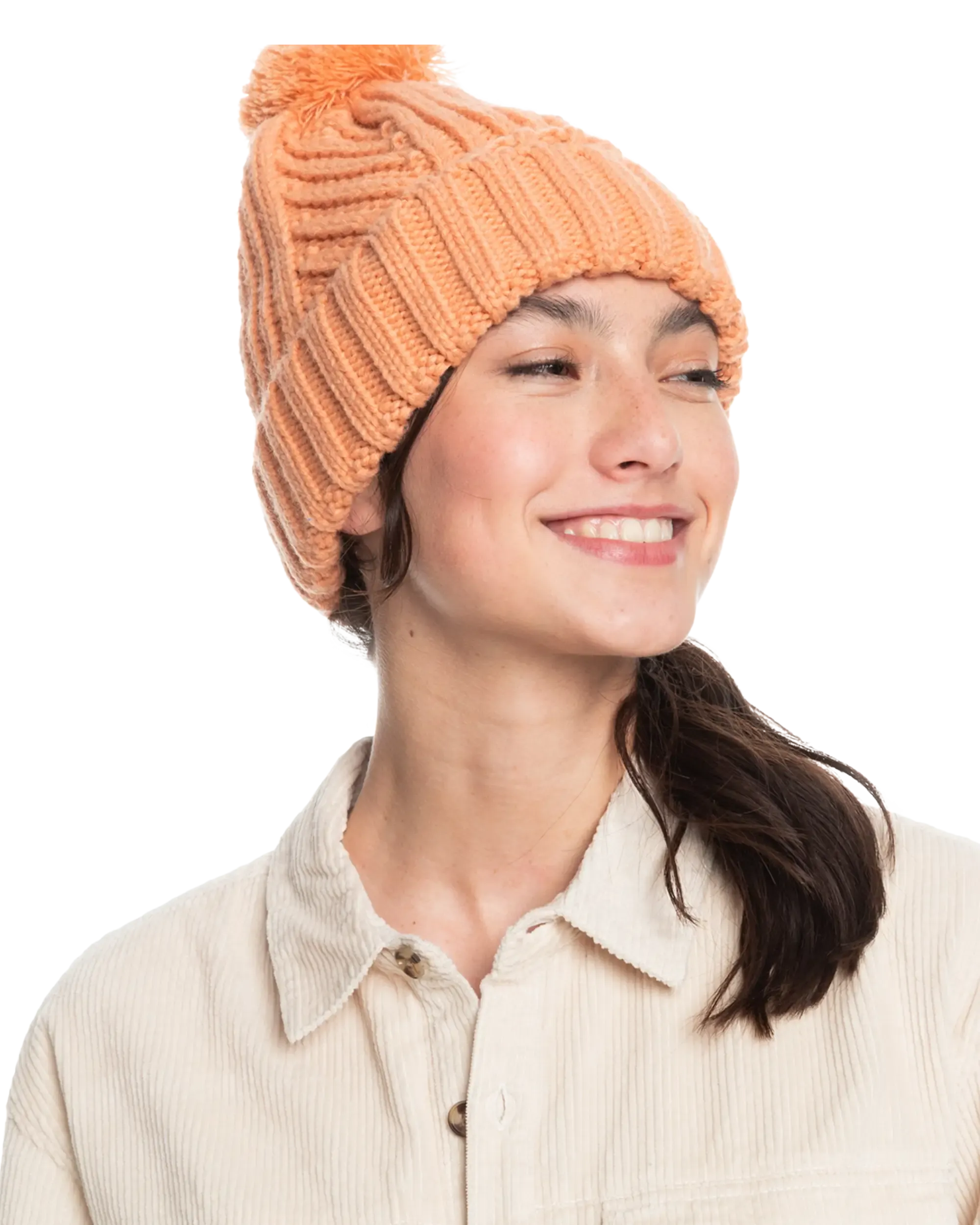 Cosy Sundown Beanie in Dusty Coral