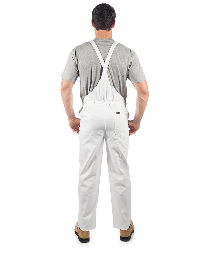 Cotton Drill Bib And Brace Overall - White