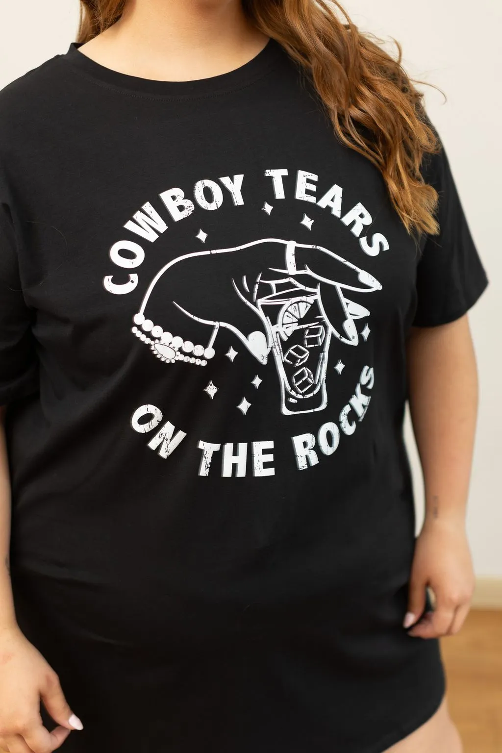 Cowboy Tears T-Shirt Dress, Black