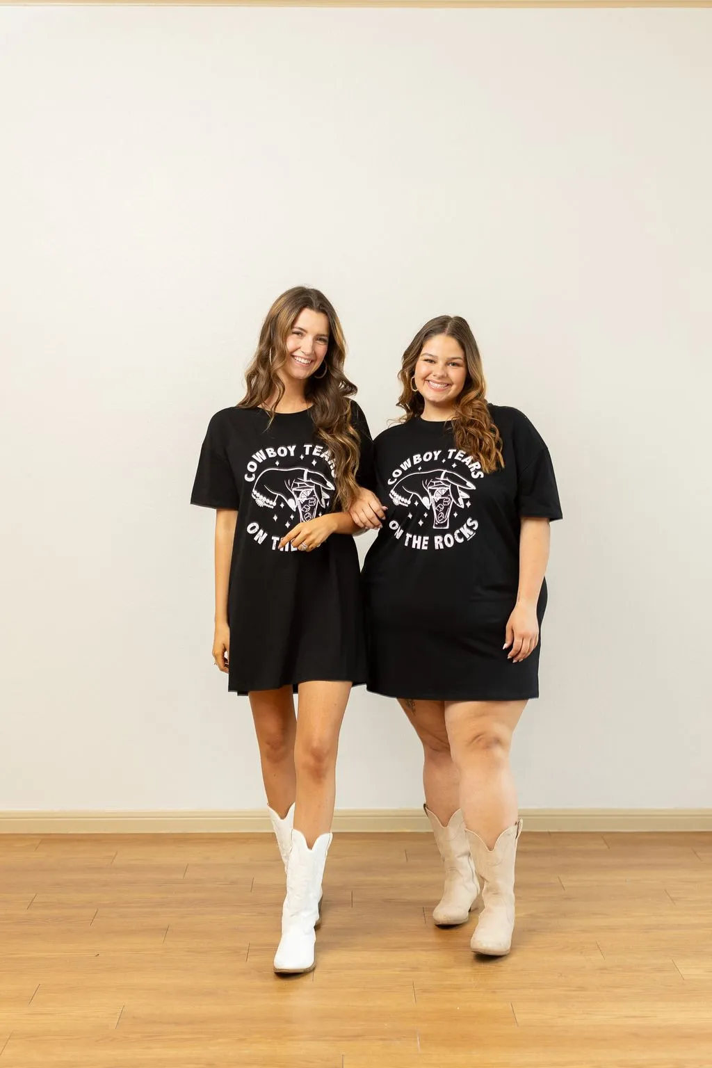 Cowboy Tears T-Shirt Dress, Black