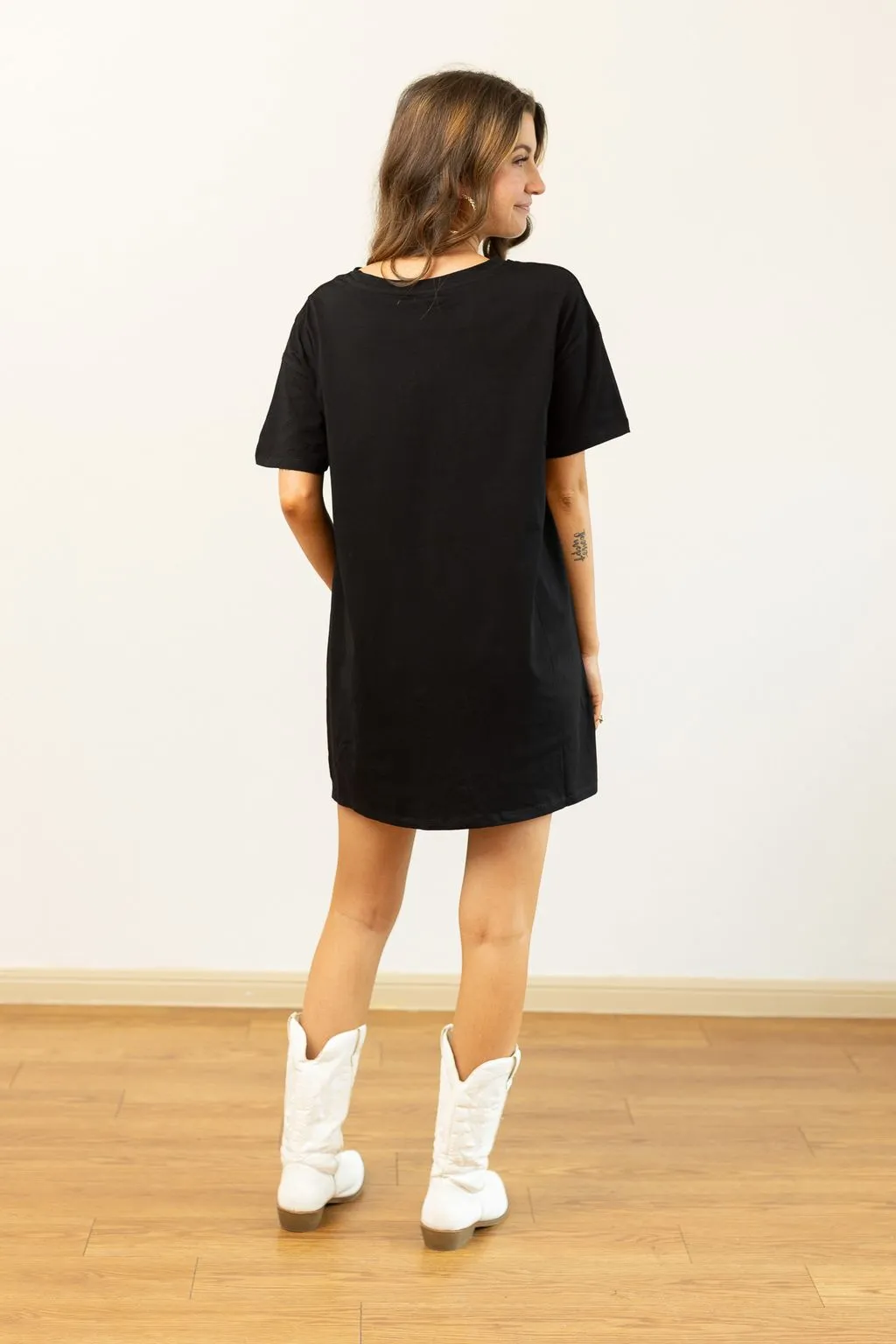 Cowboy Tears T-Shirt Dress, Black