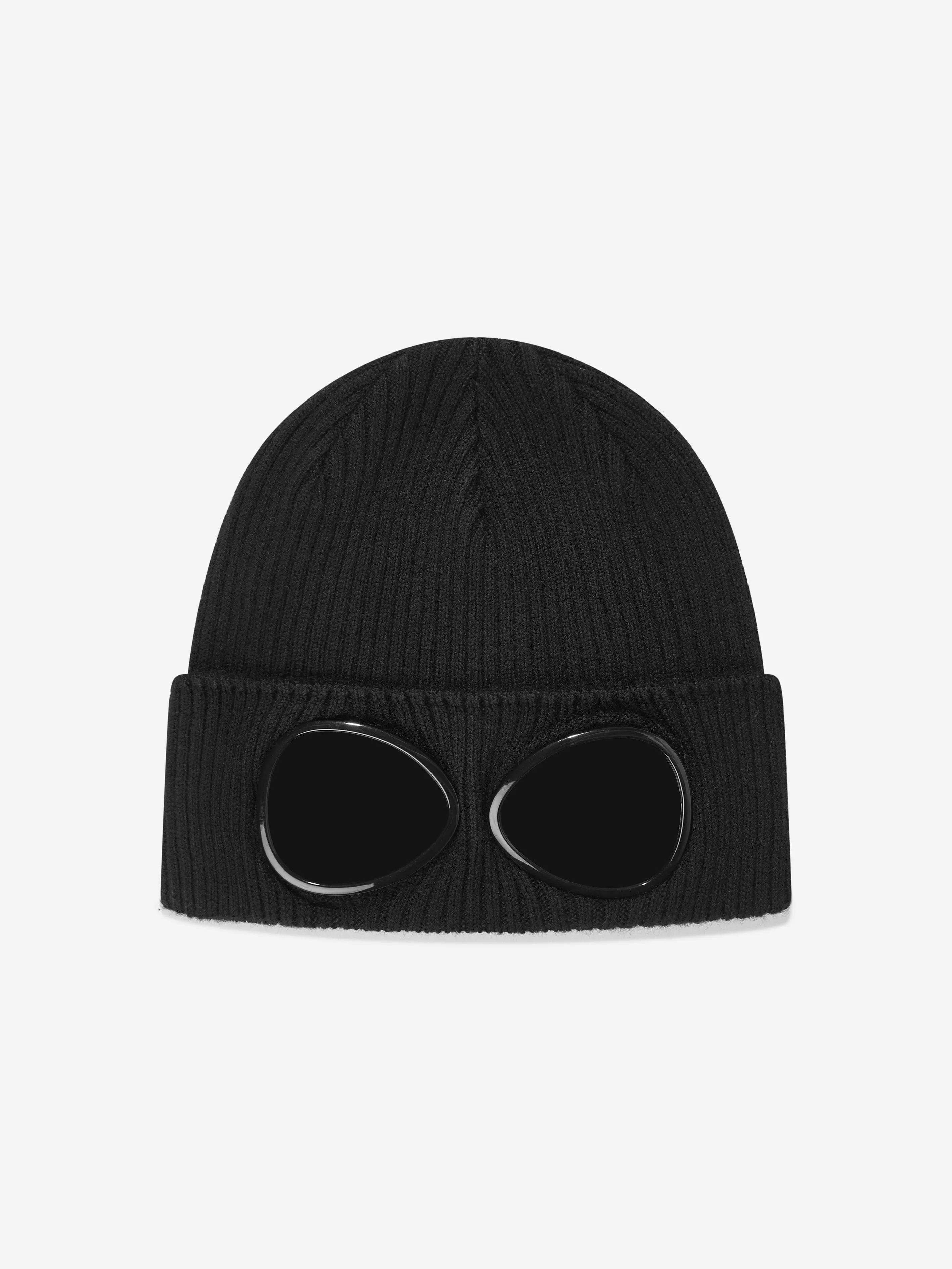 C.P. Company Boys Goggle Beanie Hat in Black