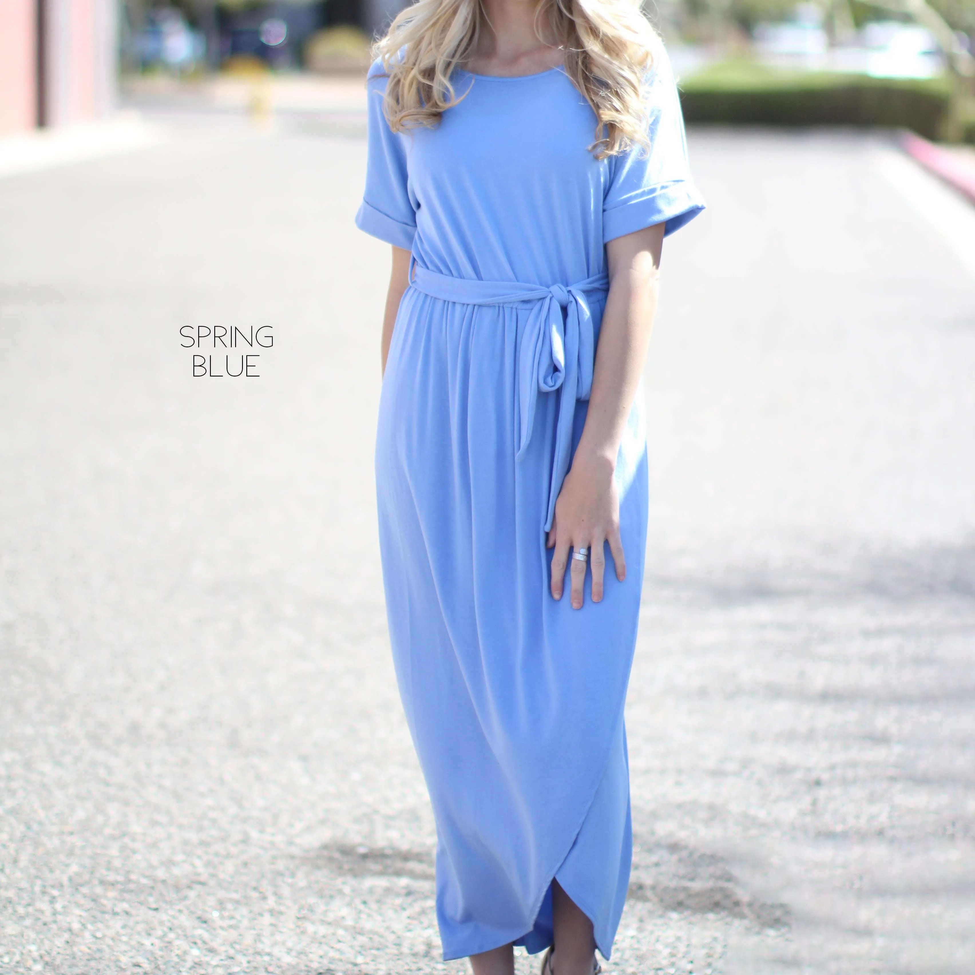 Cuffed Belted Dress | S-XL