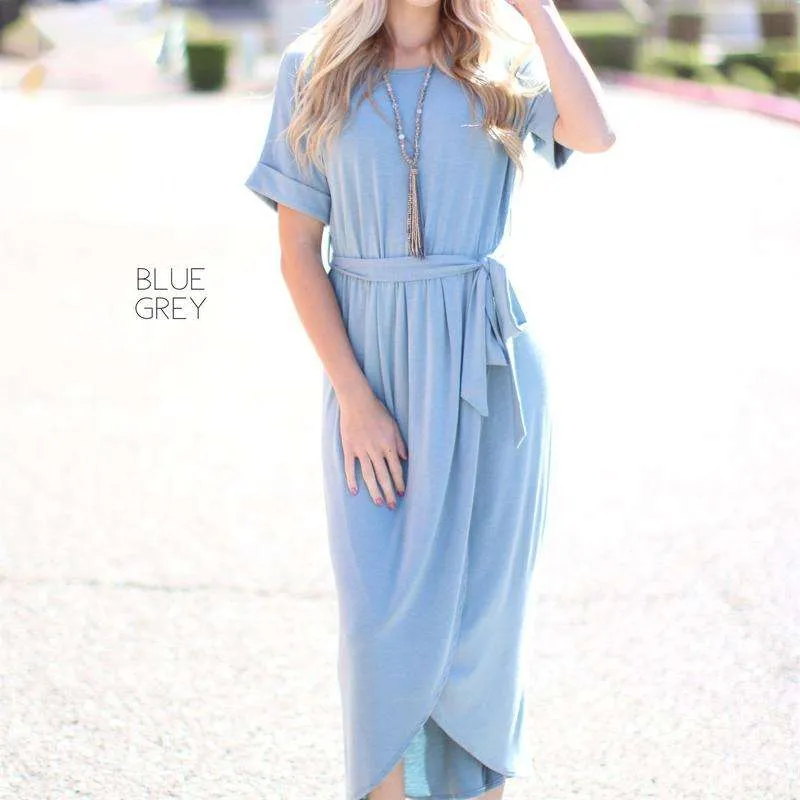 Cuffed Belted Dress | S-XL