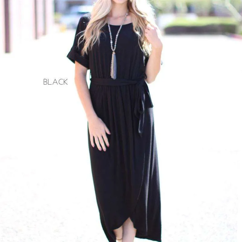 Cuffed Belted Dress | S-XL