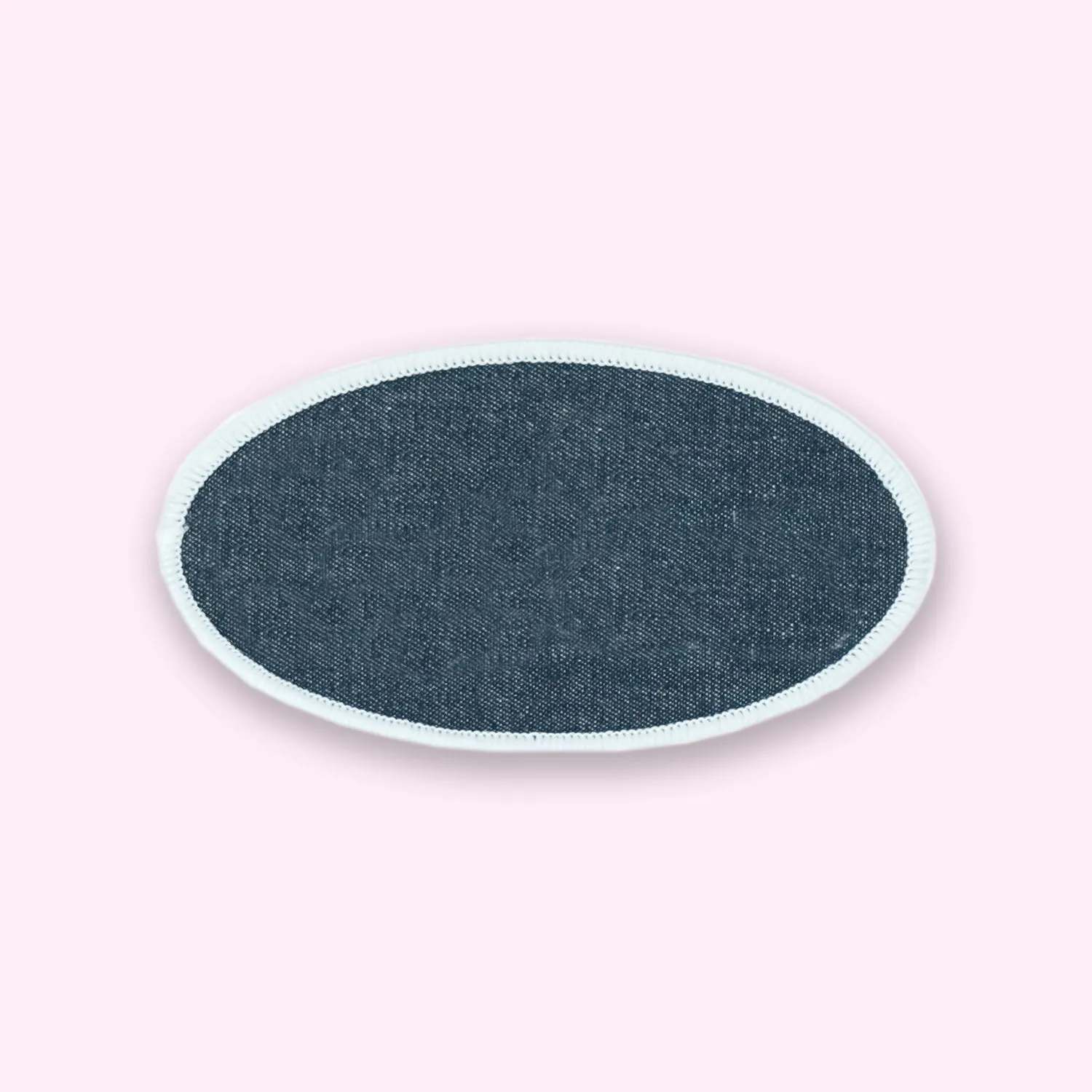 Custom Denim Oval Patch