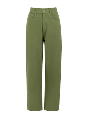 denim trousers green